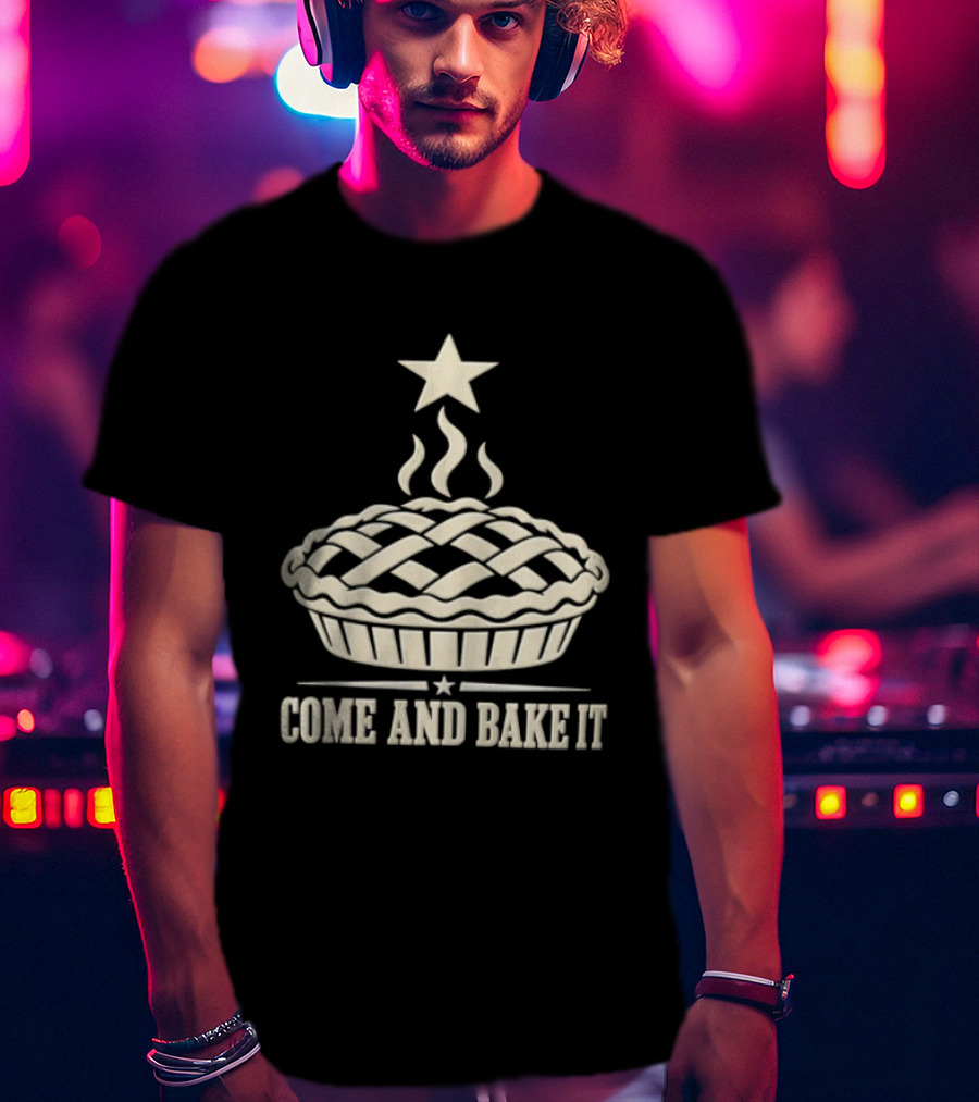 Come And Bake It Pie Star Icon Lattice T-Shirt