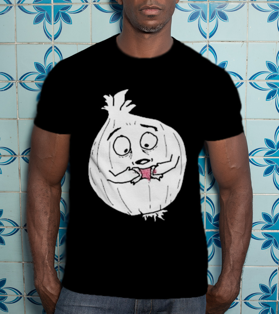 Garlic Shrinkage Funny Cartoon Onion T-Shirt