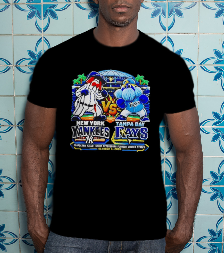 New York Yankees Vs Tampa Bay Rays MLB 2026 Tropicana Field Saint Petersburg Florida October 5 T-Shirt