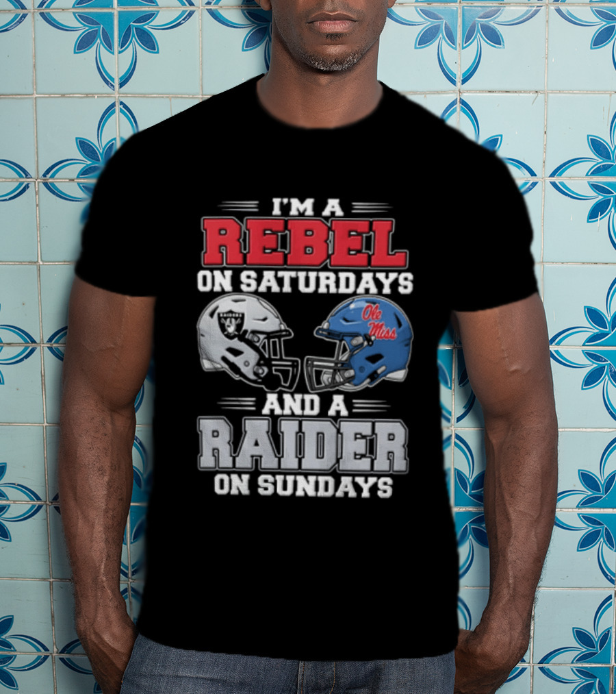 I'm A Rebel On Saturdays Ole Miss Raider On Sundays T-Shirt