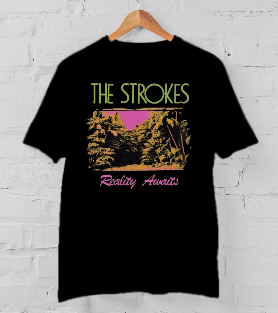 The Strokes Reality Awaits Tour 2026 Mal Pais Tropical Landscape T-Shirt