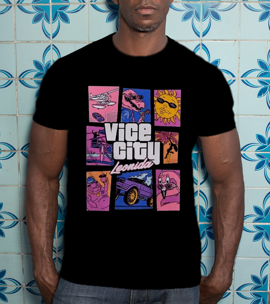 Vice City Leonida Original Black Grand Theft Auto VI Goodtime State T-Shirt
