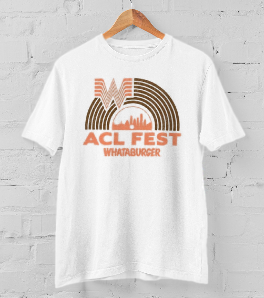 ACL Fest Whataburger Collaboration With Austin City Limits Music Festival Record T-Shirt