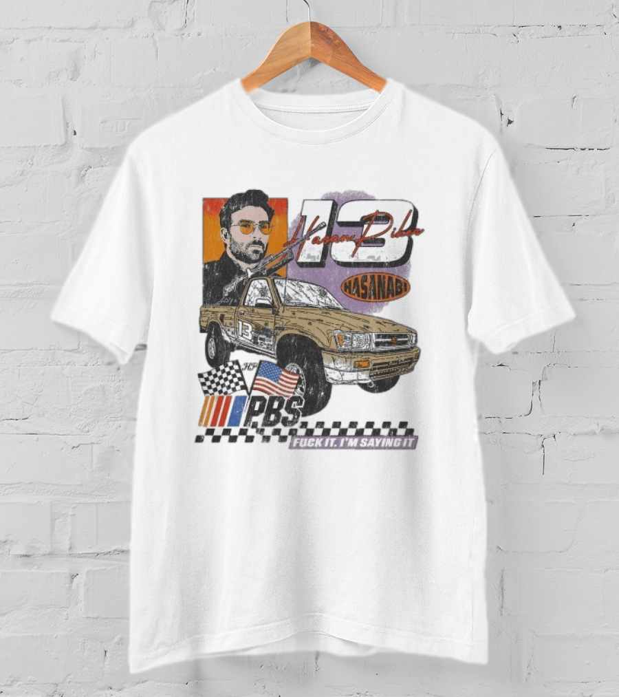 Hasan Piker Hasanabi 13 Racing Car Checkered Flag PRS USA Flag Comrade T-Shirt