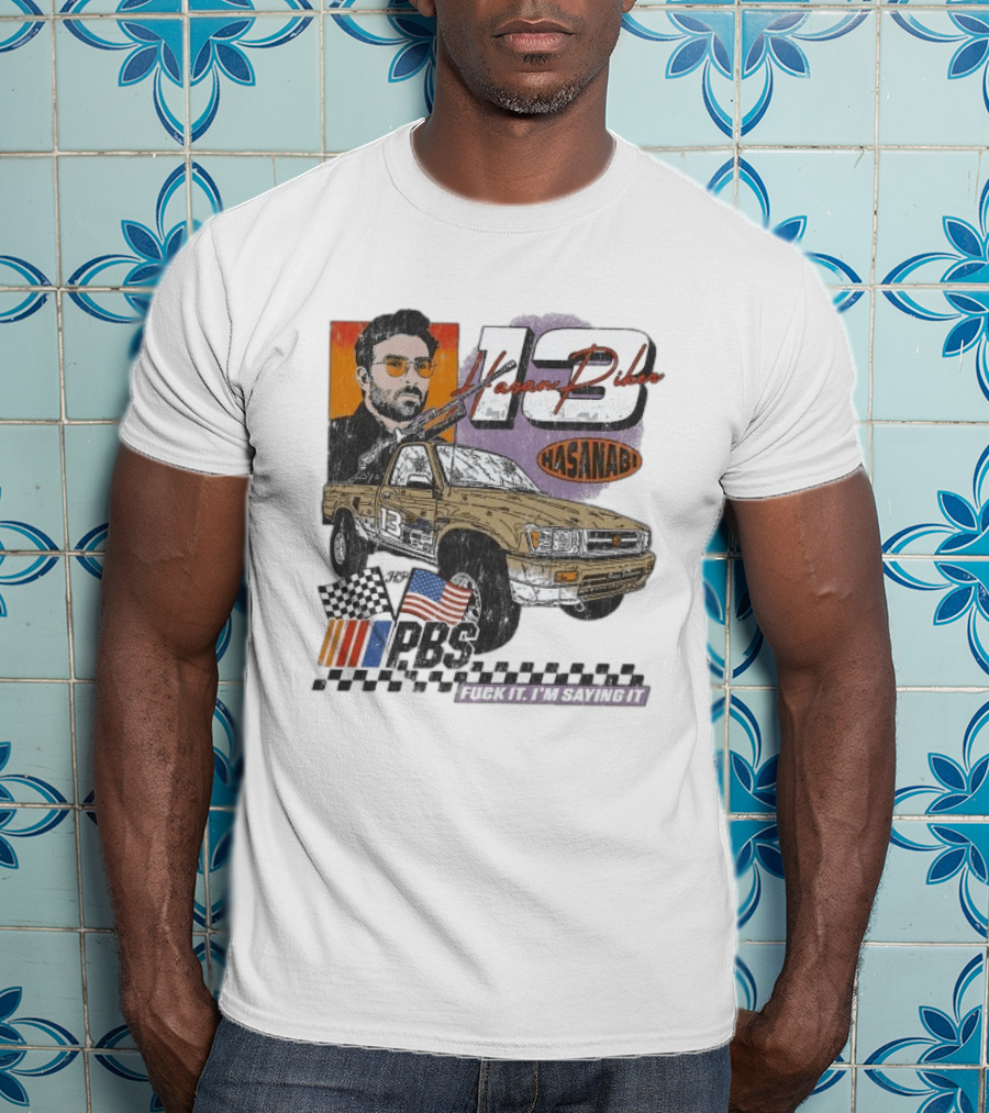 Hasan Piker Hasanabi 13 Racing Car Checkered Flag PRS USA Flag Comrade T-Shirt