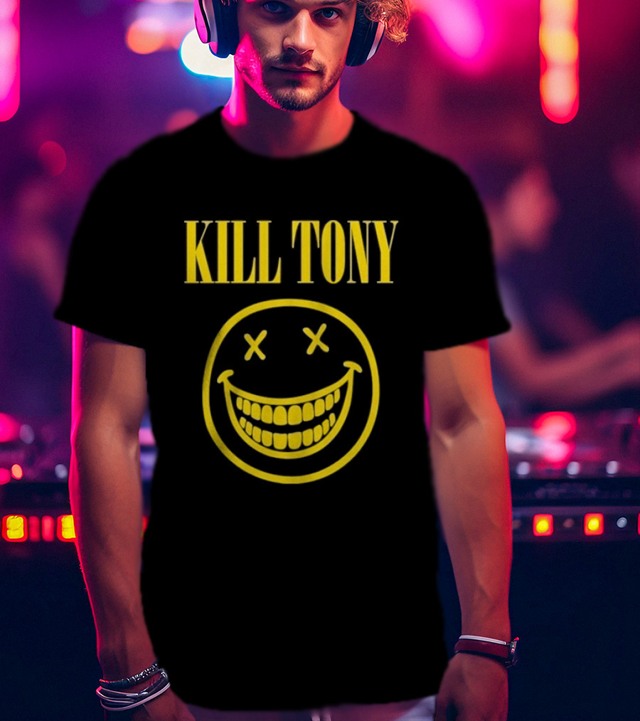 Kill Tony Yellow Smiley Face With Crossed Out Eyes T-Shirt