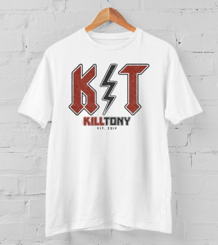 Kill Tony KT Est 2013 Lightning Bolt Logo Red Black T-Shirt