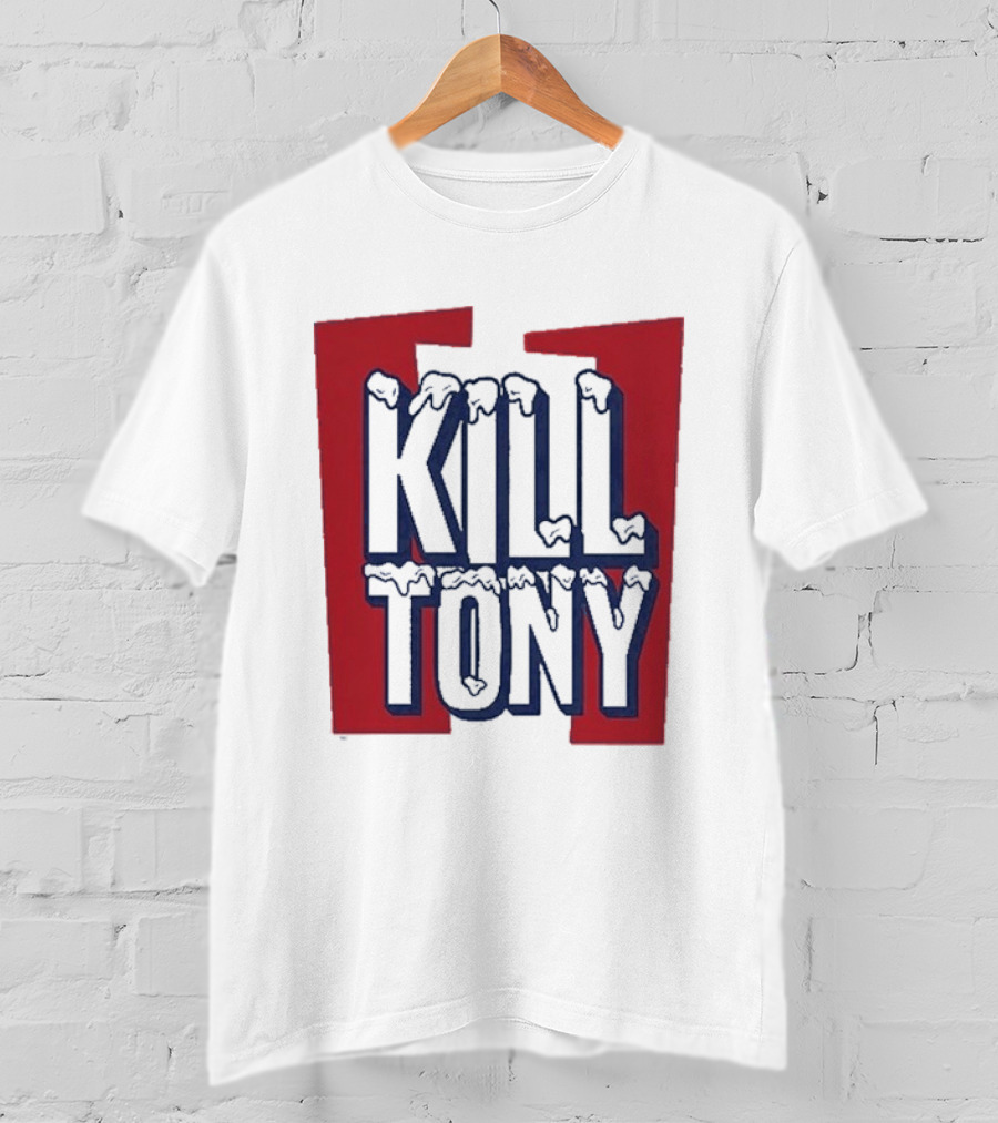 Kill Tony Ice Text Block Style With Red T-Shirt