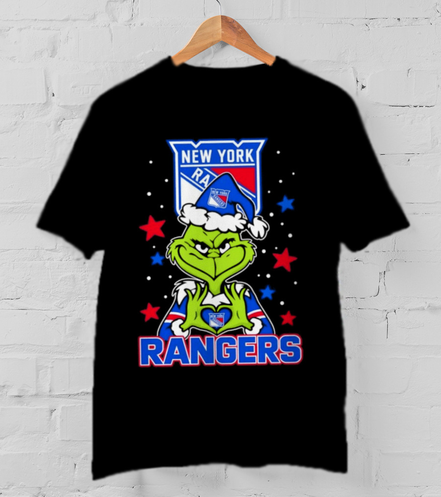 New York Rangers Christmas NHL Grinch Fan T-Shirt