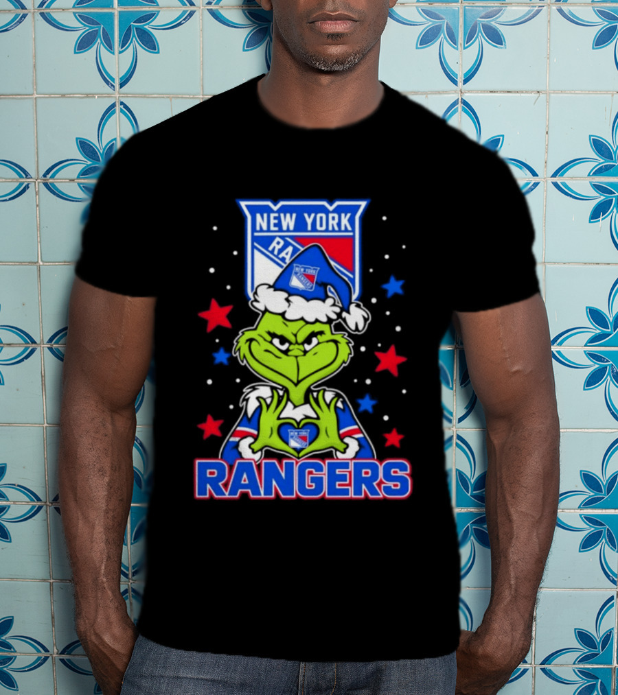 New York Rangers Christmas NHL Grinch Fan T-Shirt