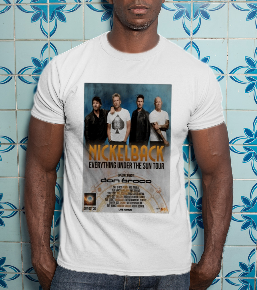 Nickelback October 2026 Everything Under The Sun Tour Dates Featuring Don Broco T-Shirt