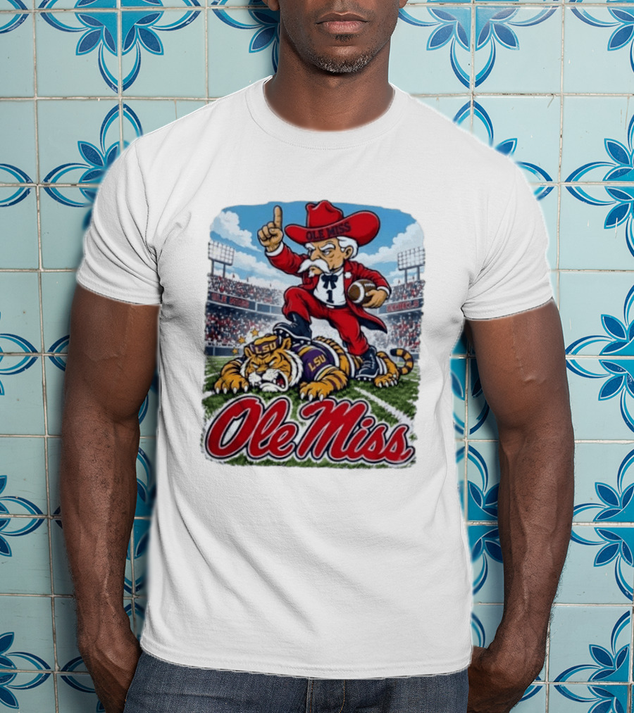 Ole Miss Rebels Triumph Over LSU Tigers Vintage Football Rivalry 2026 T-Shirt