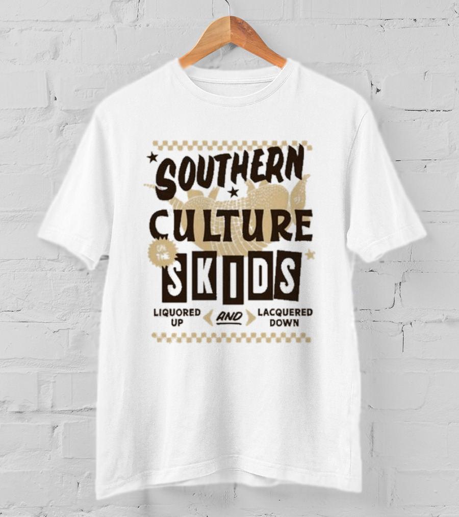Southern Culture On The Skids Liquored Up And Lacquered Down Armadillo Skids T-Shirt