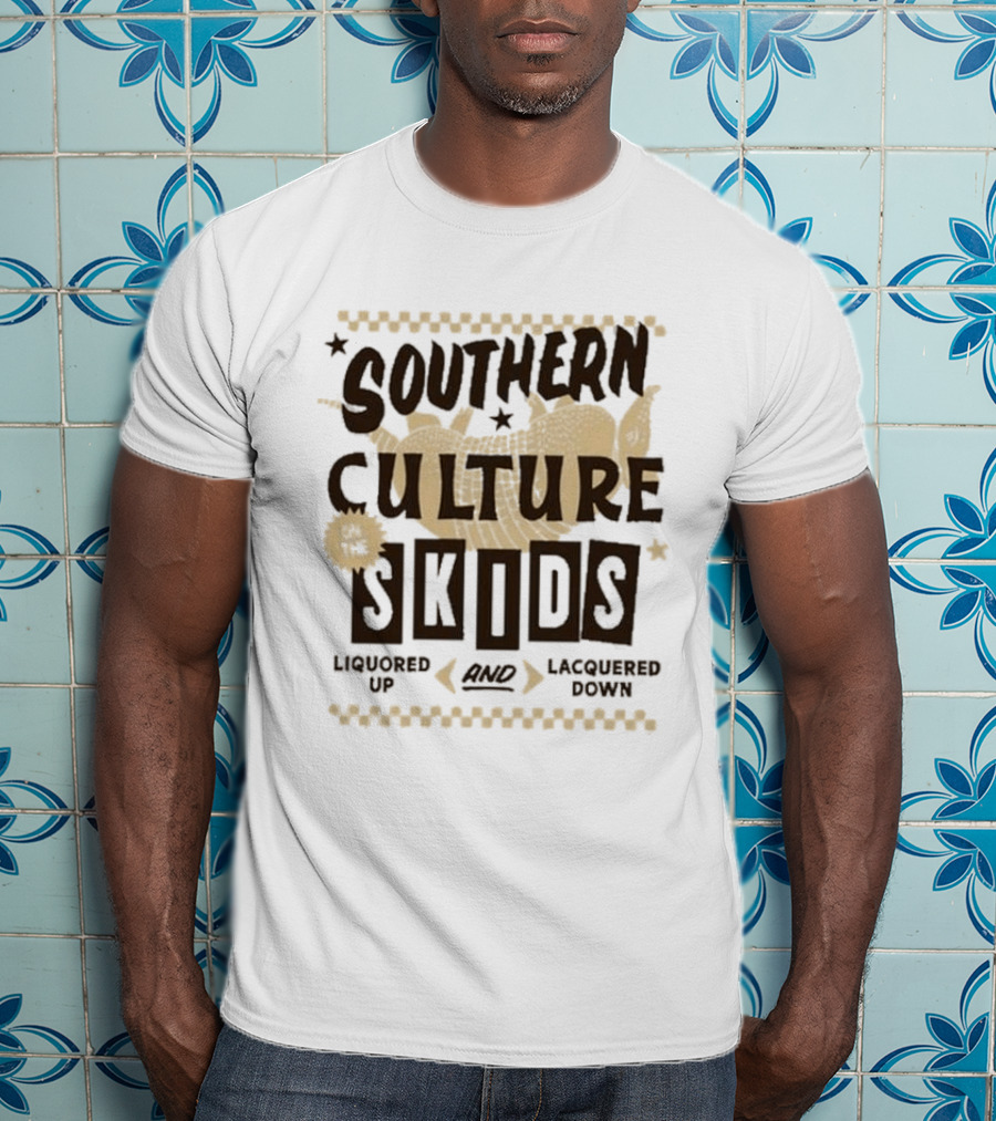 Southern Culture On The Skids Liquored Up And Lacquered Down Armadillo Skids T-Shirt