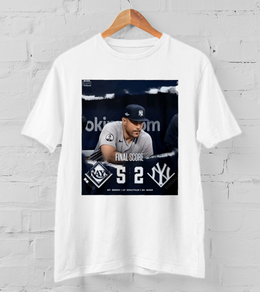 Final Score Tampa Bay Rays 5 New York Yankees 2 ALDS T-Shirt