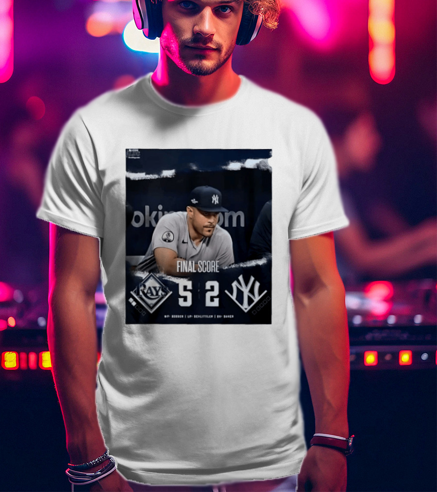 Final Score Tampa Bay Rays 5 New York Yankees 2 ALDS T-Shirt