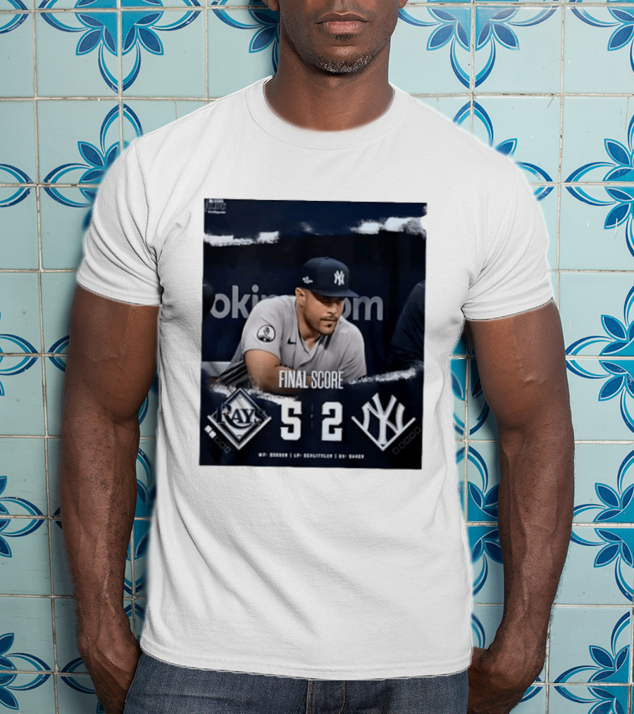 Final Score Tampa Bay Rays 5 New York Yankees 2 ALDS T-Shirt