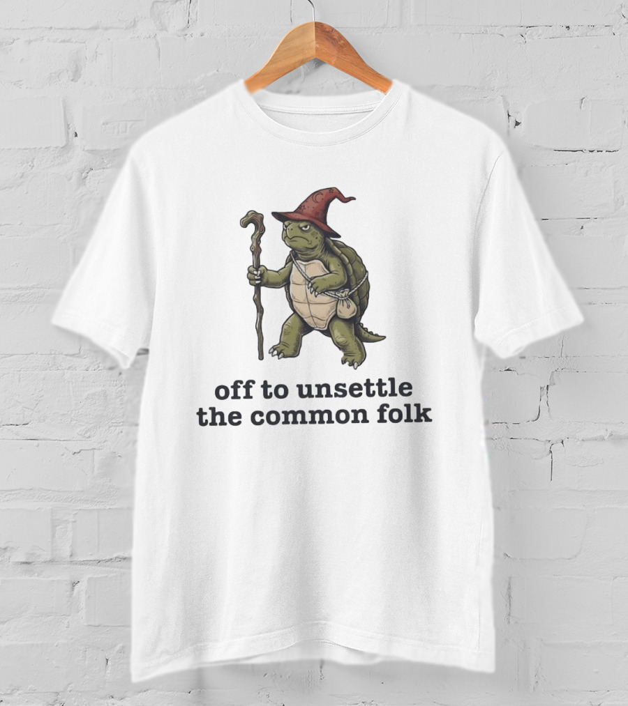 Wizard Turtle Off To Unsettle The Common Folk In Magical Adventure T-Shirt