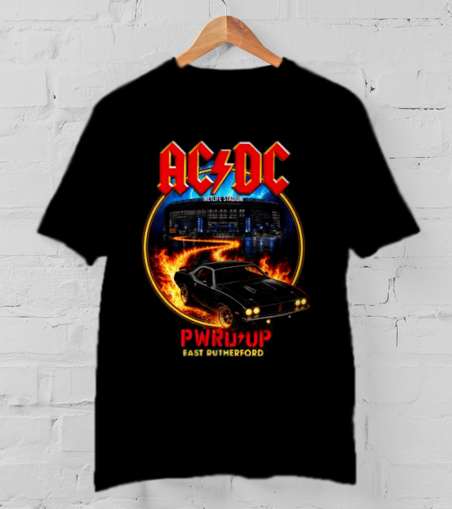 ACDC MetLife Stadium Pwr Up East Rutherford Tour Car T-Shirt
