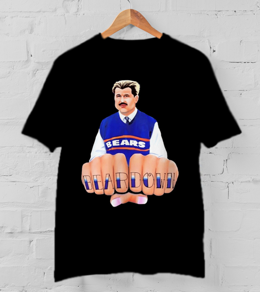 Chicago Bears Mike Ditka Bear Down Fists T-Shirt