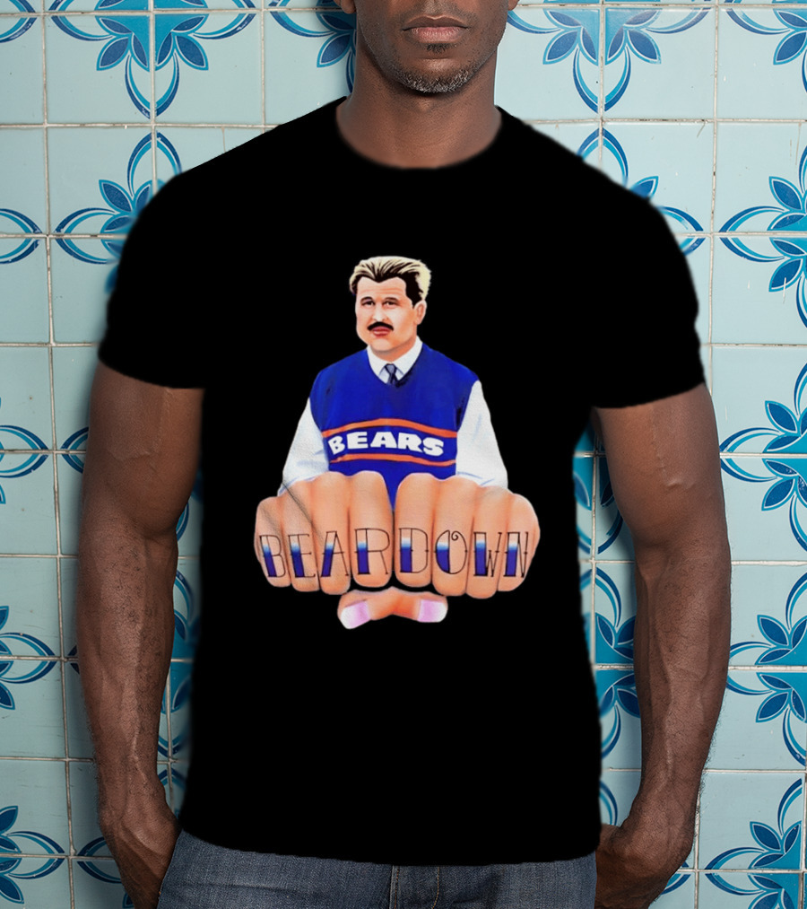Chicago Bears Mike Ditka Bear Down Fists T-Shirt