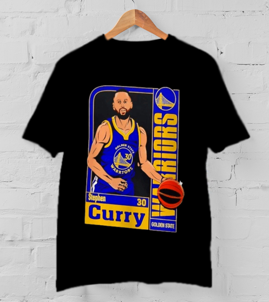 Golden State Warriors Stephen Curry 30 NBA Basketball Card 2026 T-Shirt
