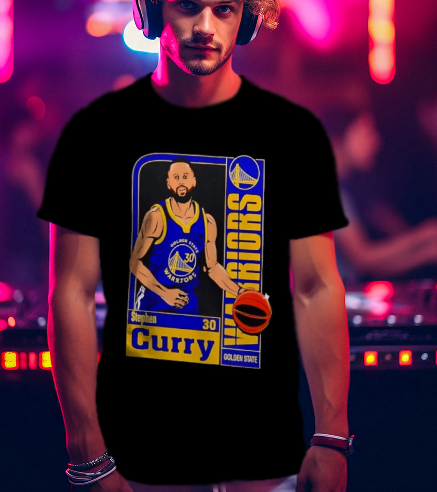 Golden State Warriors Stephen Curry 30 NBA Basketball Card 2026 T-Shirt