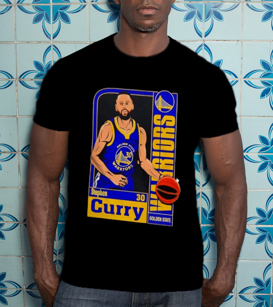 Golden State Warriors Stephen Curry 30 NBA Basketball Card 2026 T-Shirt