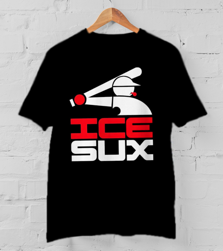 Ice Sux Baseball Player Sports Humor T-Shirt