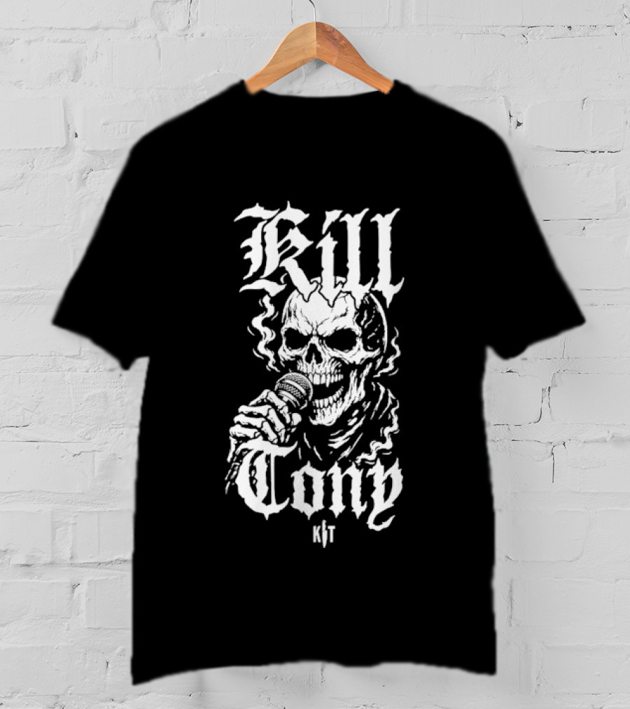 Kill Tony Skull Microphone Gothic Style Iconography T-Shirt