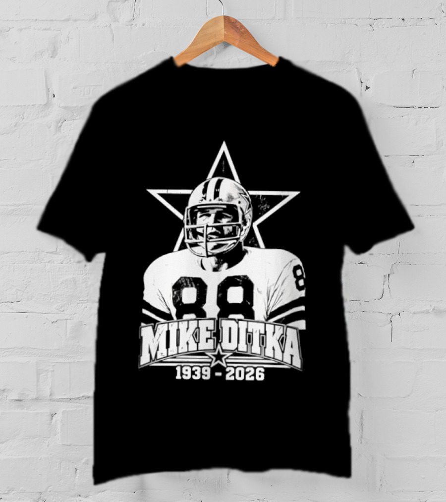 Dallas Cowboys Mike Ditka 1939 2026 Football Legend Star T-Shirt