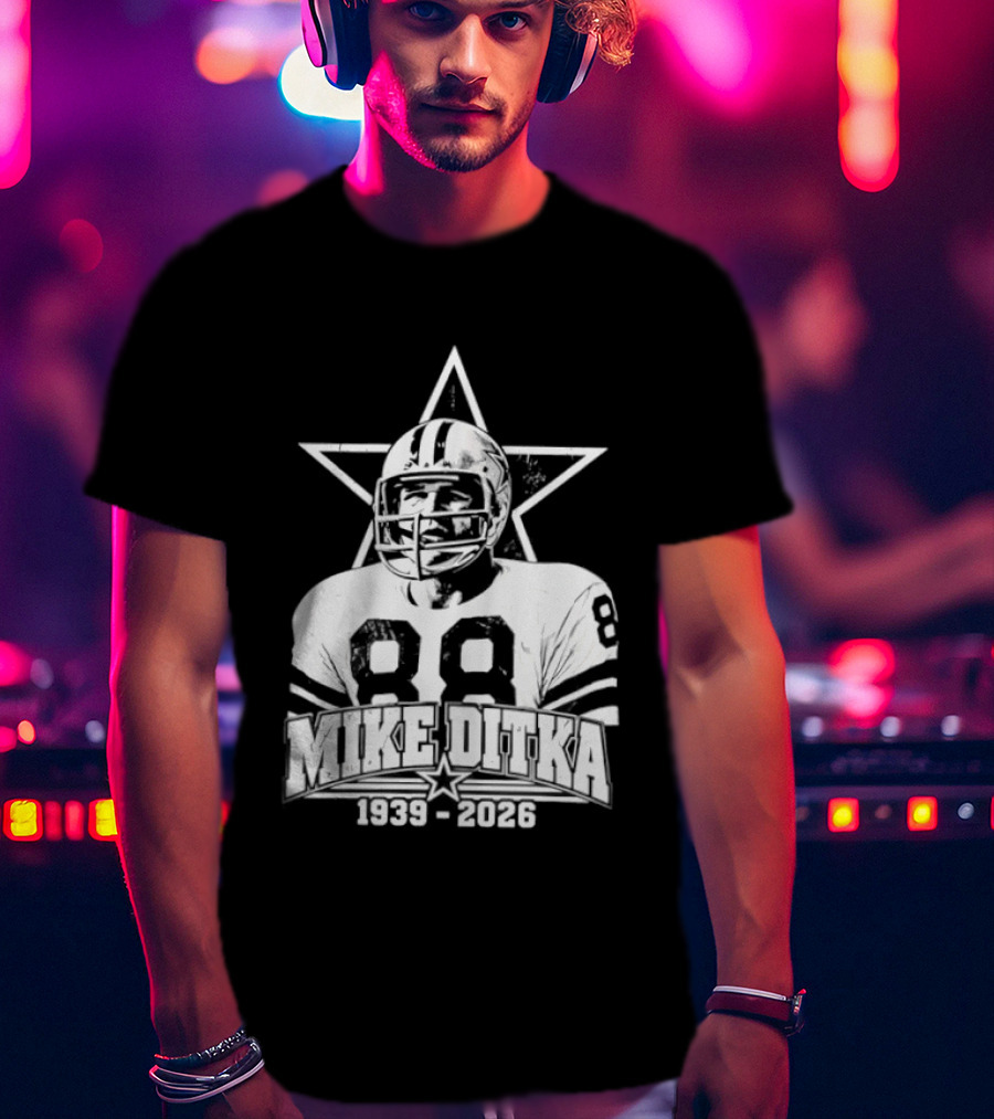 Dallas Cowboys Mike Ditka 1939 2026 Football Legend Star T-Shirt