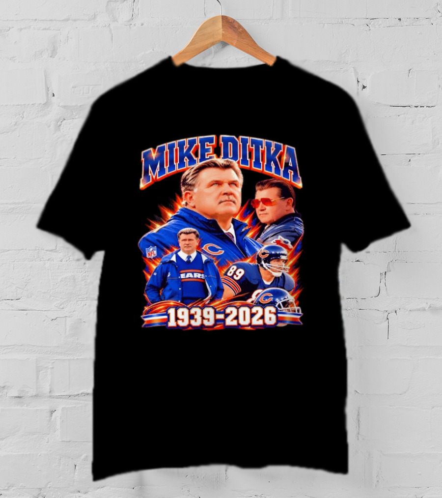 Mike Ditka Chicago Bears NFL Coach Legacy 1939 2026 T-Shirt