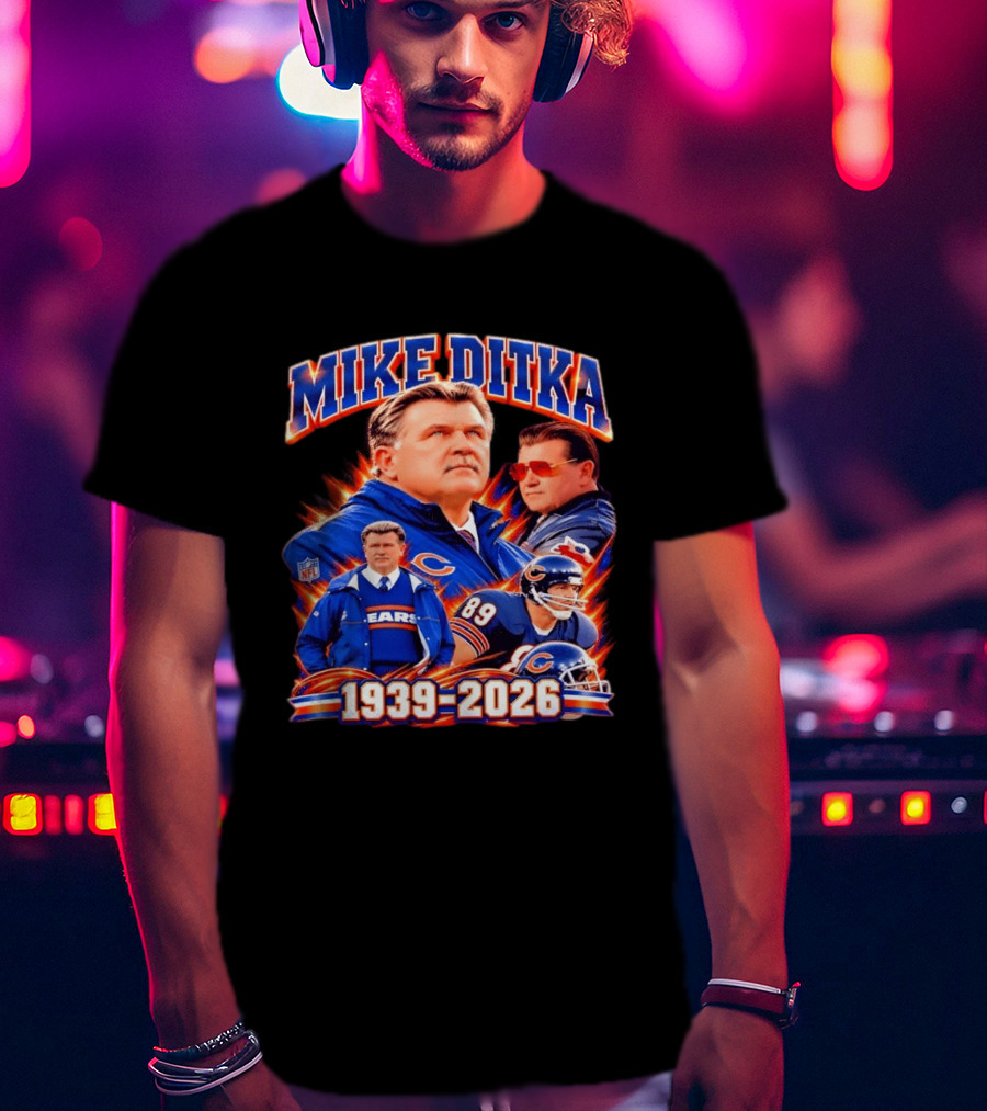 Mike Ditka Chicago Bears NFL Coach Legacy 1939 2026 T-Shirt