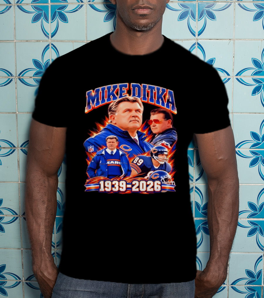 Mike Ditka Chicago Bears NFL Coach Legacy 1939 2026 T-Shirt
