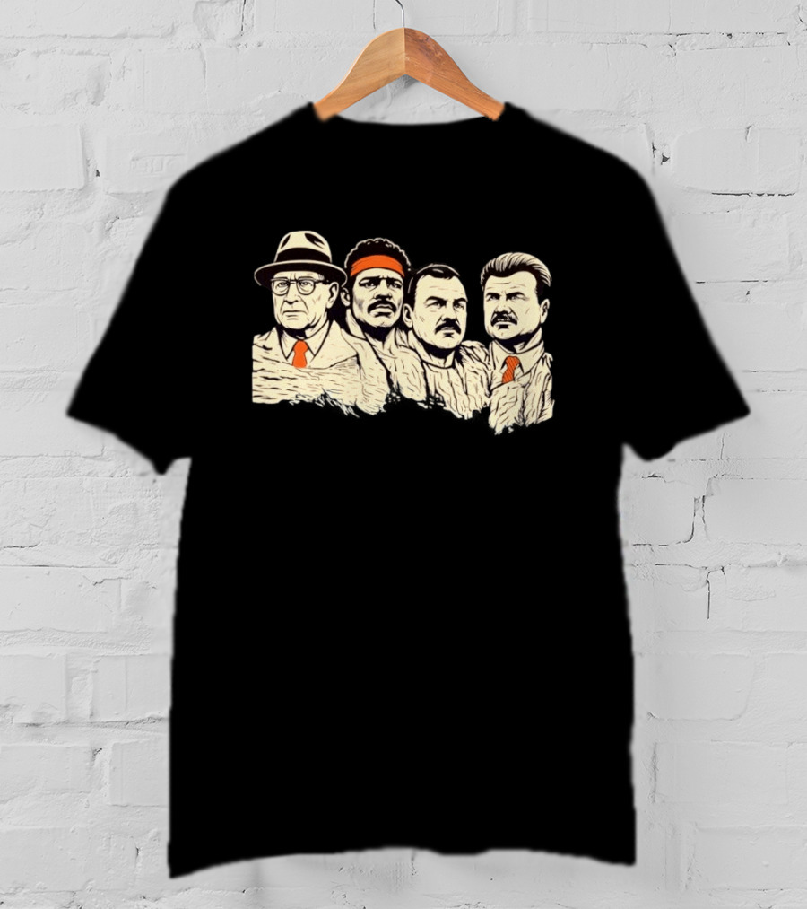 Mount Rushmore Red Auerbach Pat Riley Phil Jackson Gregg Popovich Basketball Coaches T-Shirt