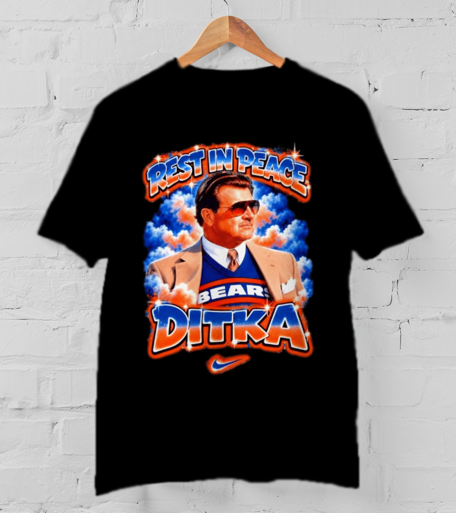 Rest In Peace Ditka Bears Legend With Nike T-Shirt