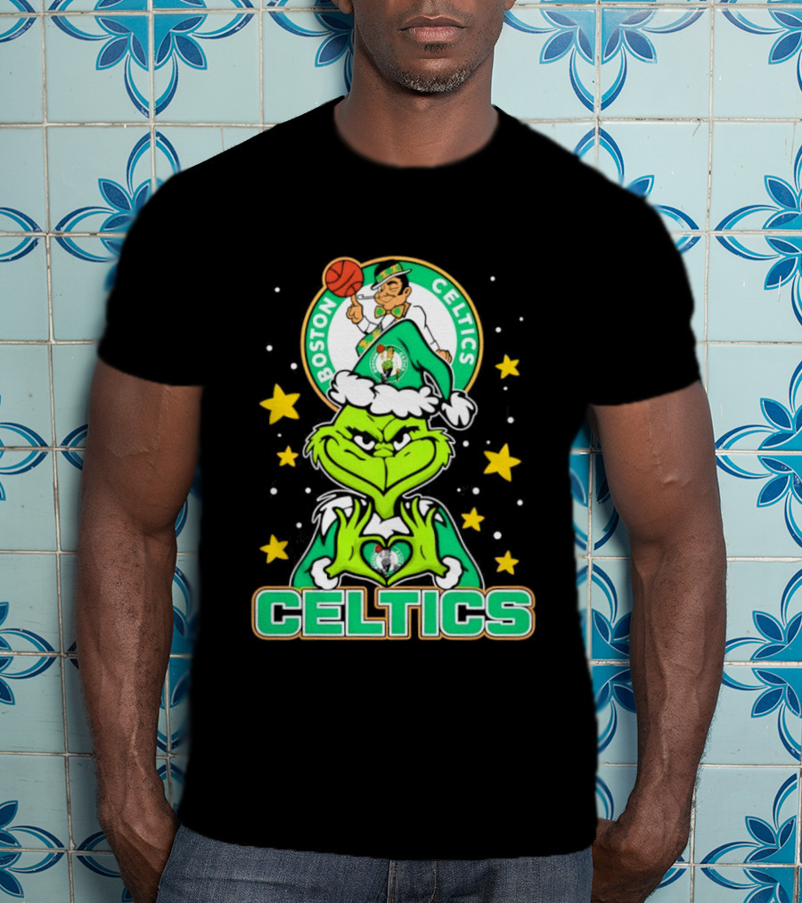 Boston Celtics Christmas The Grinch T-Shirt