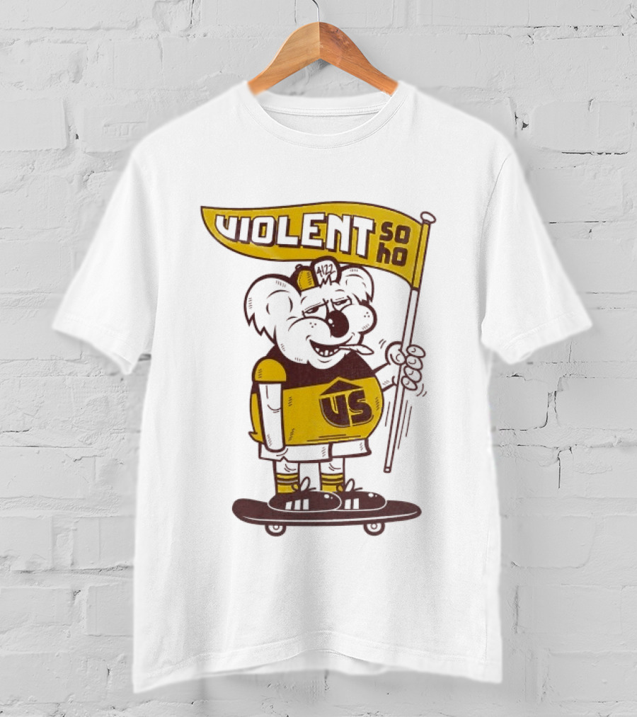 Violent Soho Brisbane Bears US Koala Skateboarding Fan T-Shirt