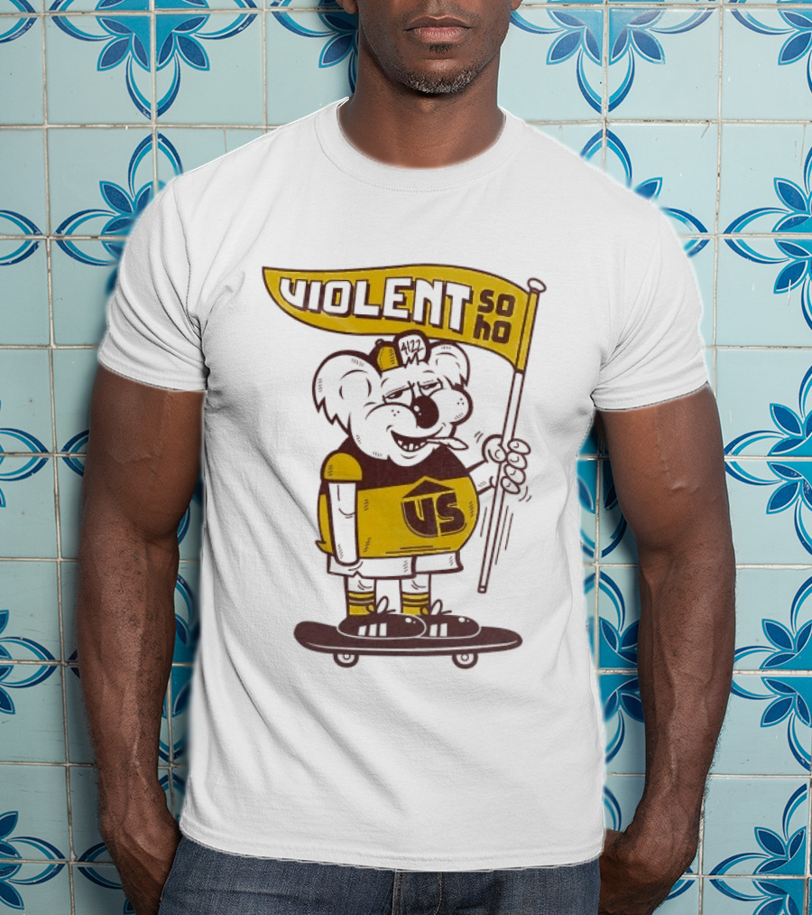 Violent Soho Brisbane Bears US Koala Skateboarding Fan T-Shirt
