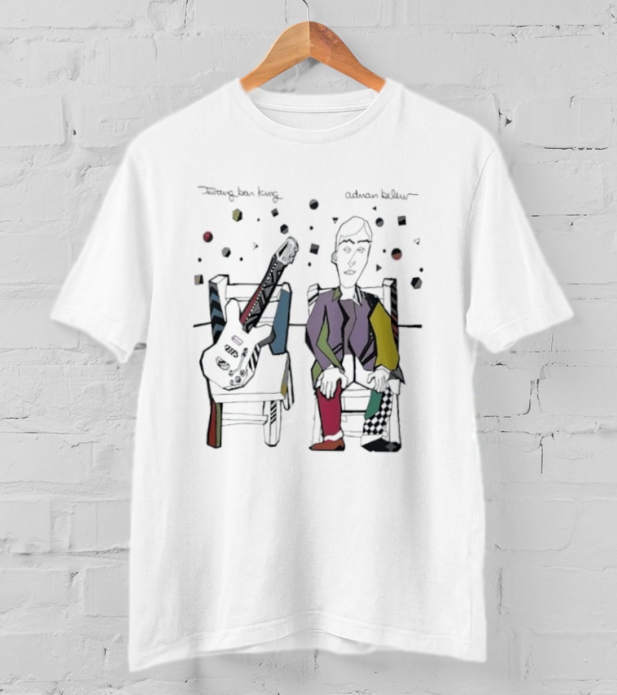 Adrian Belew Twang Bar King Colorful Abstract Art Guitar And Figure T-Shirt