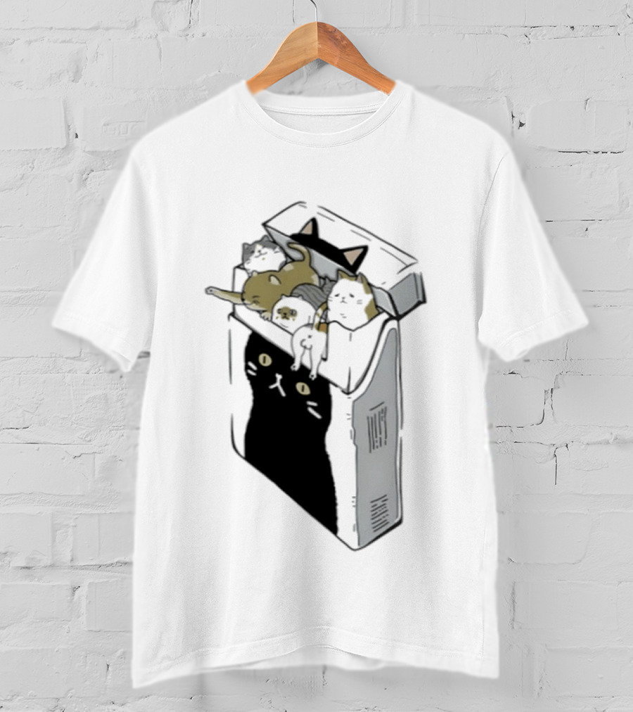 Cat Cigarettes Cute Cats In Cigarette Box T-Shirt