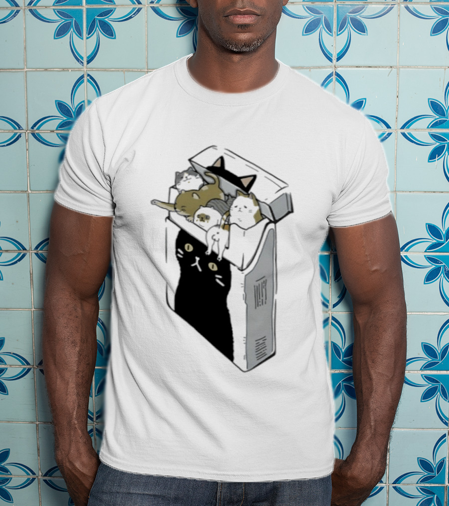 Cat Cigarettes Cute Cats In Cigarette Box T-Shirt