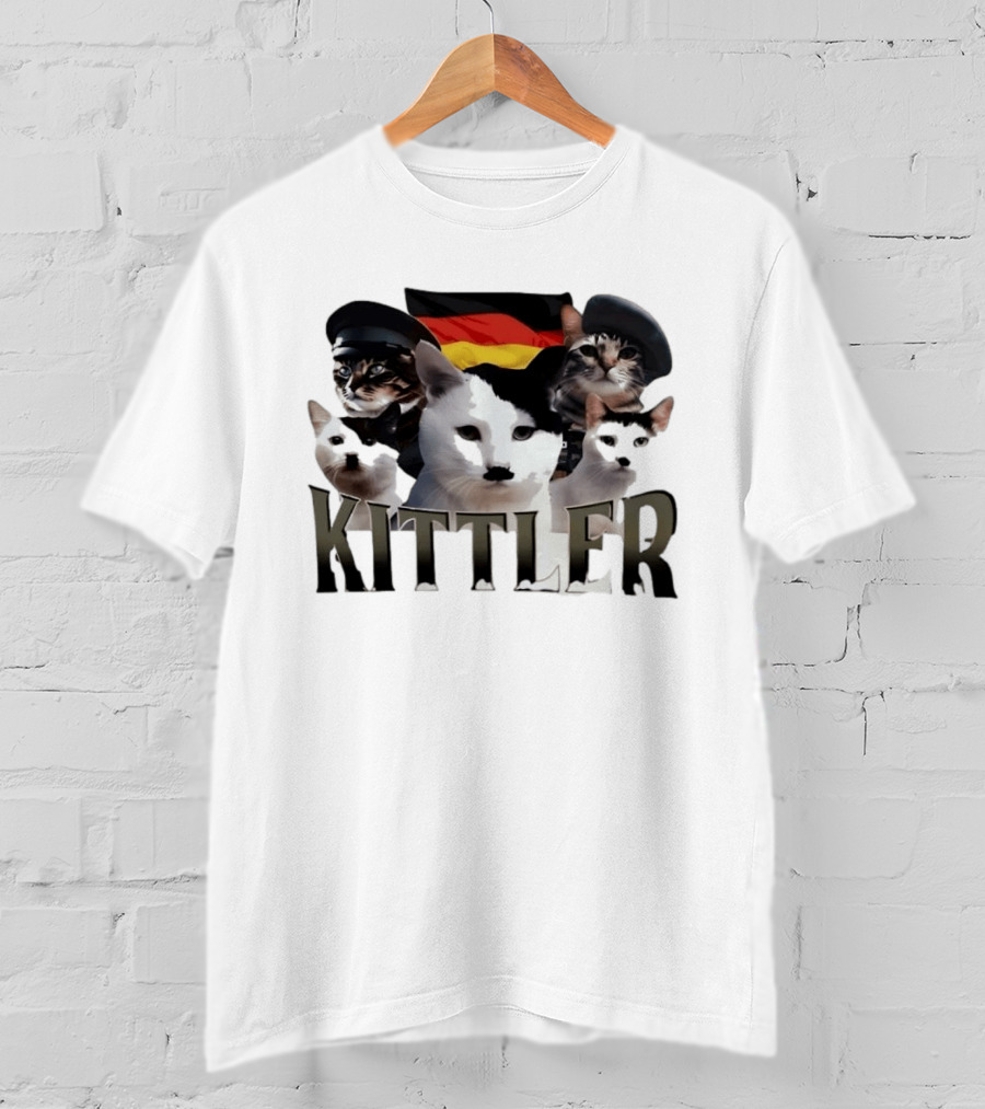 Kittler Cat Meme Kitten With German Flag And Hat T-Shirt