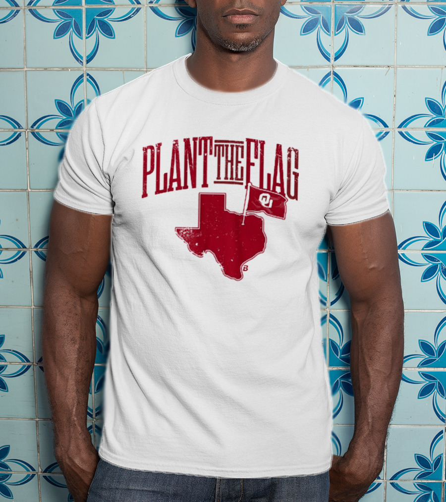 Oklahoma Sooners Football Plant The Flag OU Texas Rivalry T-Shirt