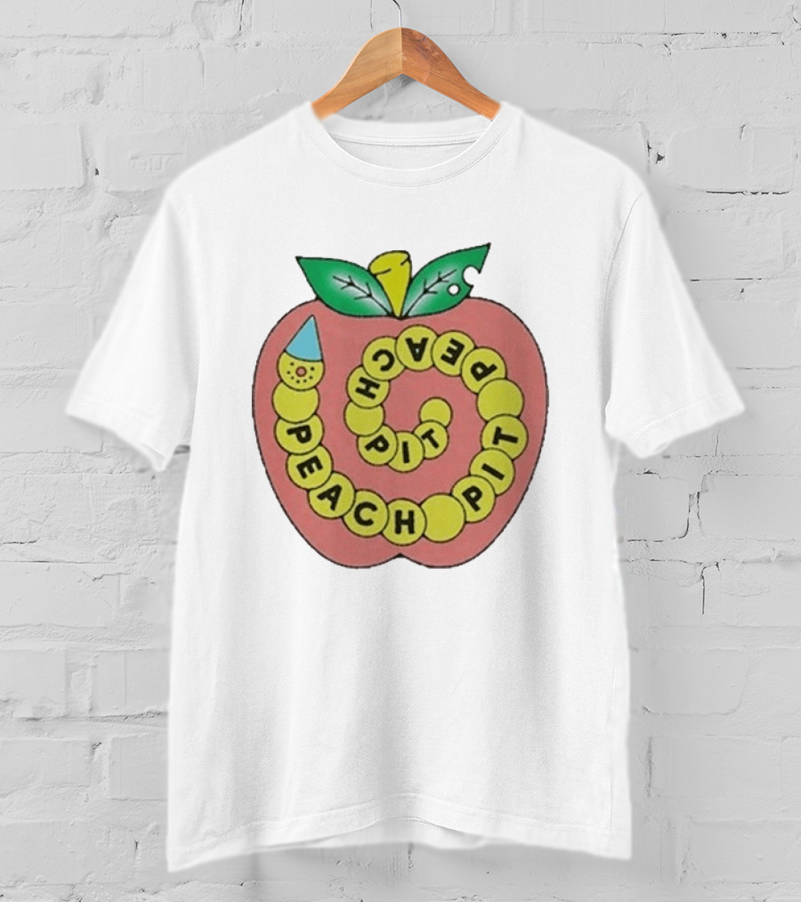 Peach Pit Caterpillar Spiral Apple Worm T-Shirt