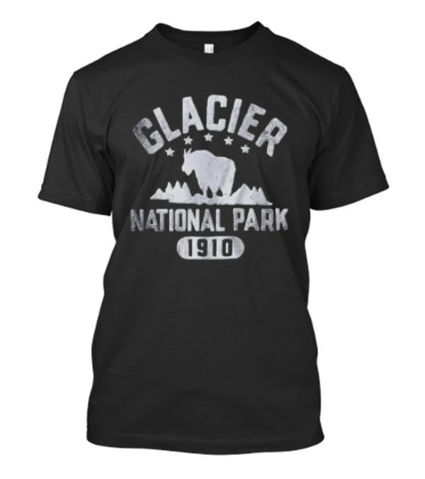 Glacier National Park 1910 Mountain Goat Stars Mountains T-Shirt