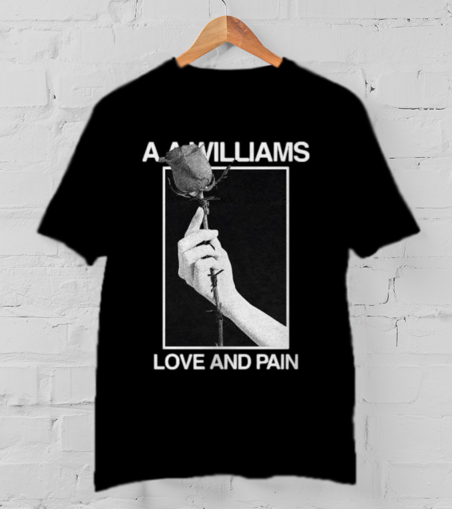 Aawilliams Love And Pain Rose Hand T-Shirt