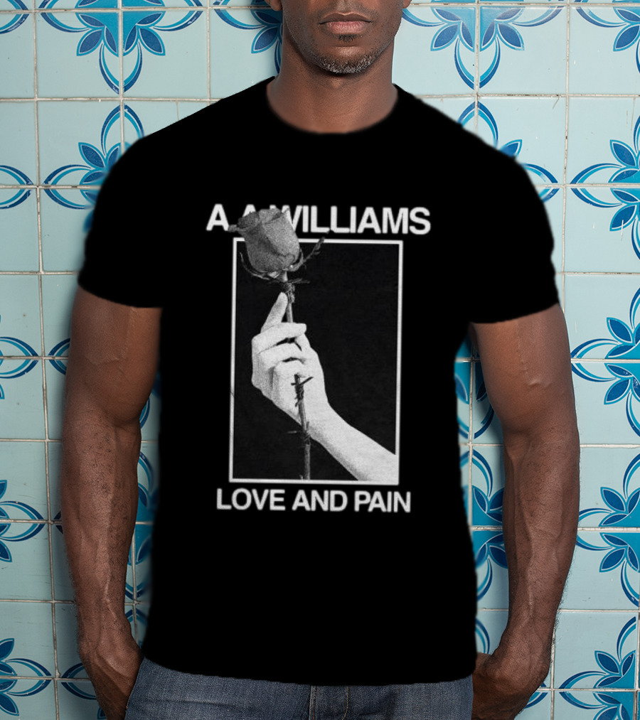 Aawilliams Love And Pain Rose Hand T-Shirt