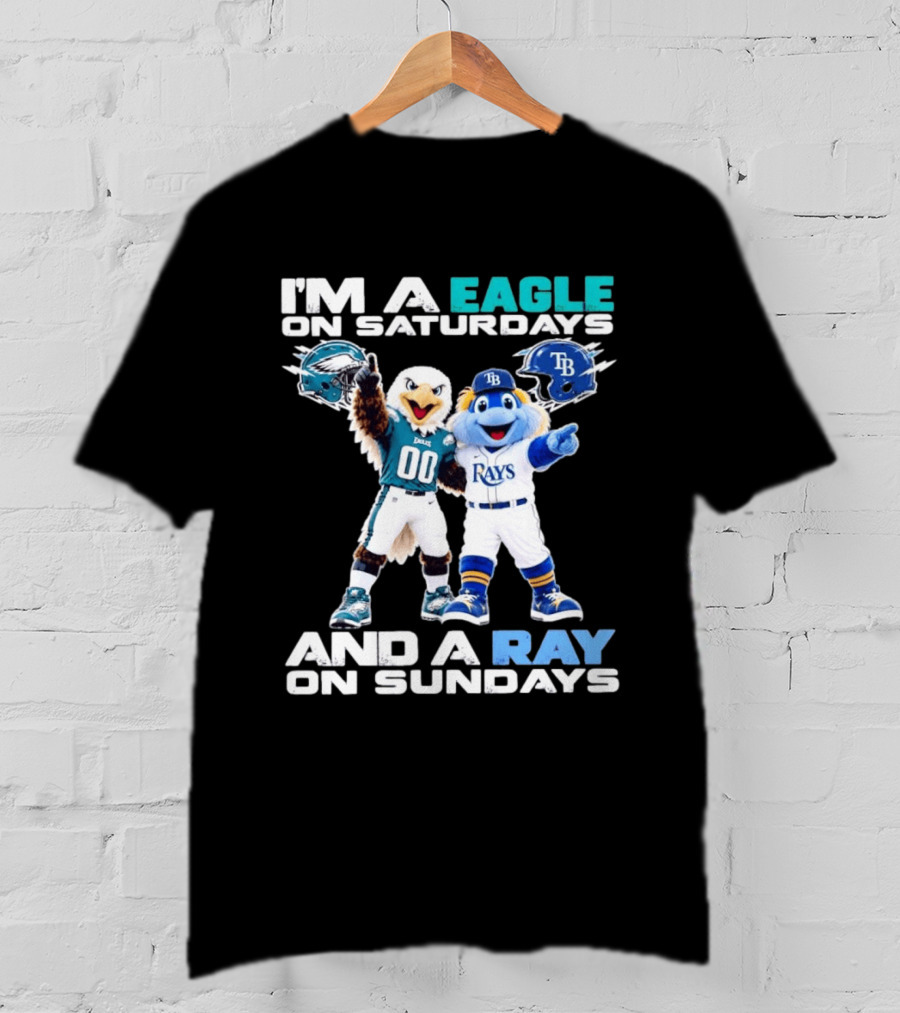 Philadelphia Eagles Saturdays Tampa Bay Rays Sundays Mascots T-Shirt